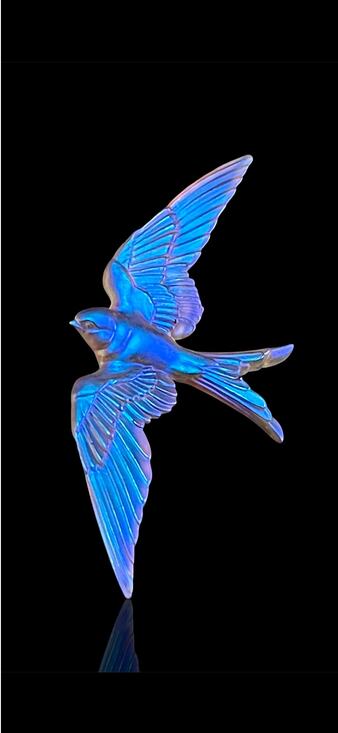 Bluebird Jewelry - Bluebird Pâte De Verre Glass Pendant Gregory Burgard New Limited Edition Signed
